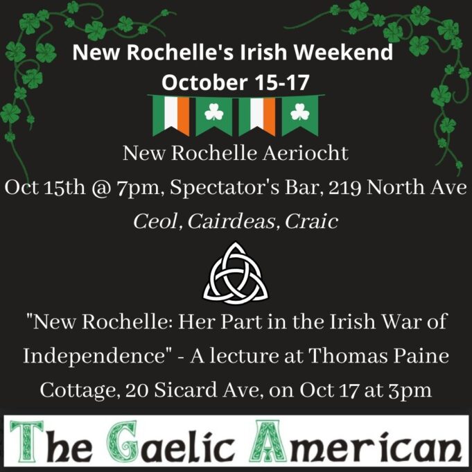 New Rochelle’s Irish Weekend October 15-17