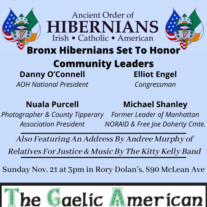 Bronx Hibernians Set To Honor Community Leaders