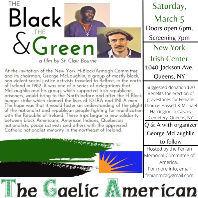 The Black & The Green: NY Irish Center Movie Showing