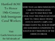 Hartford AOH Unveiling Memorial To Irish Canal Workers