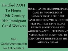 Hartford AOH Unveiling Memorial To Irish Canal Workers