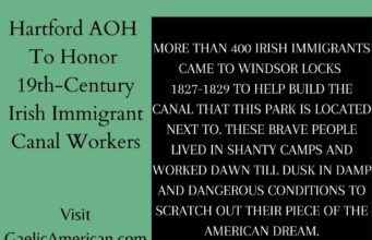 Hartford AOH Unveiling Memorial To Irish Canal Workers