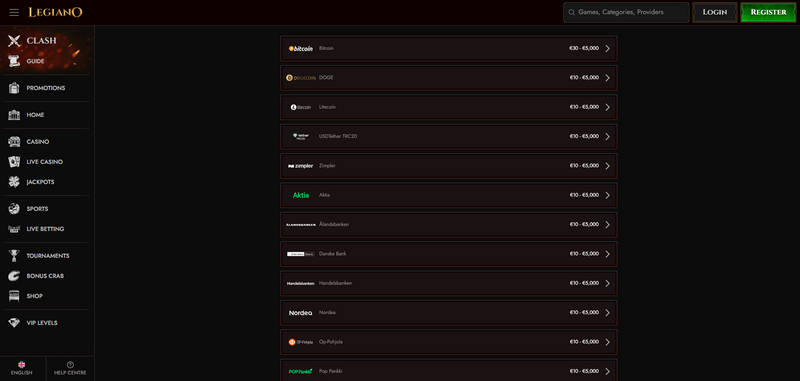 Recenzja kasyna Legiano